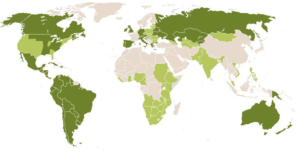 world popularity of Leda