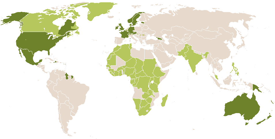 world popularity of Thea