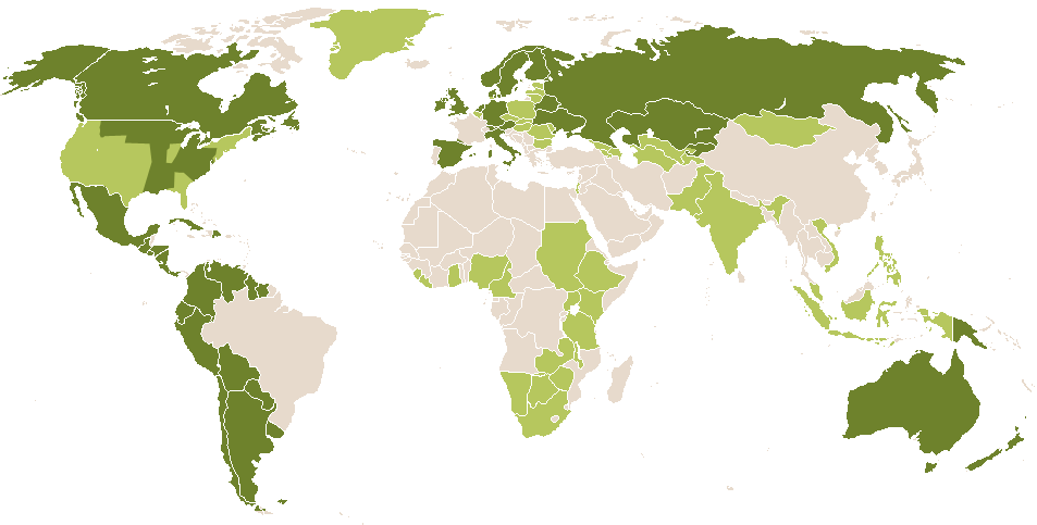 world popularity of Flora