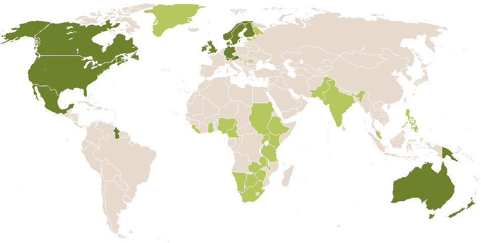 world popularity of Erma