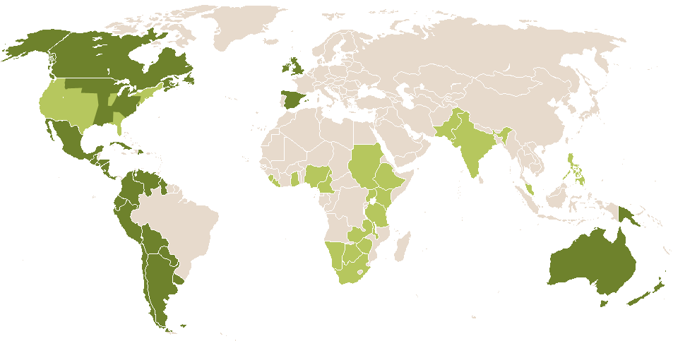 world popularity of Danita