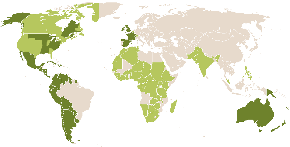 world popularity of Tia