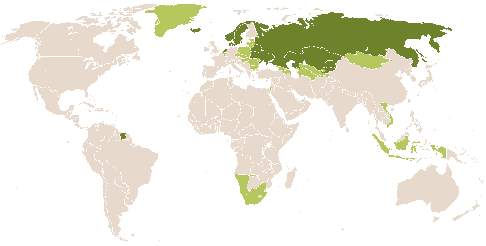 world popularity of Sanna