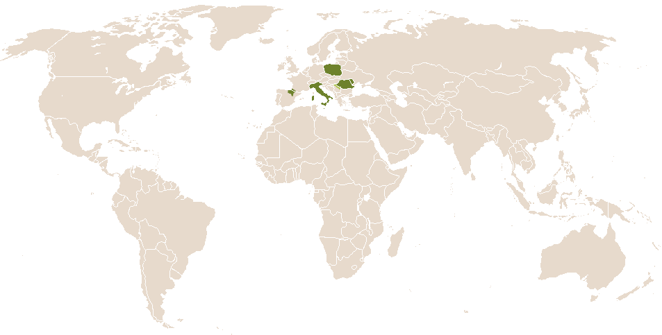 world popularity of Danae