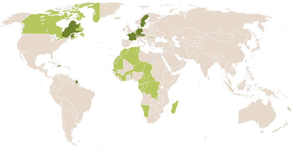 world popularity of Eulalie