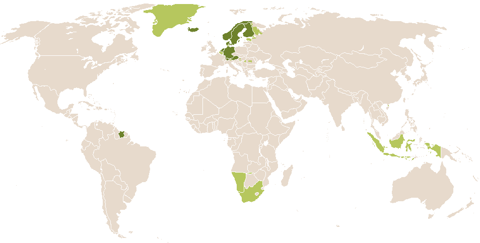 world popularity of Petronella