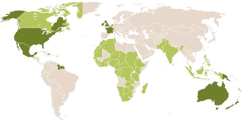 world popularity of Coline