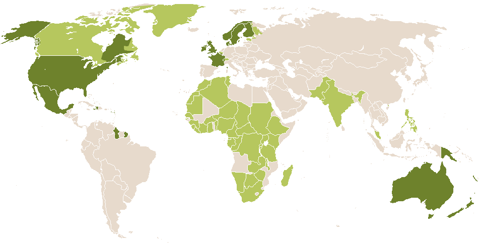 world popularity of Adriel