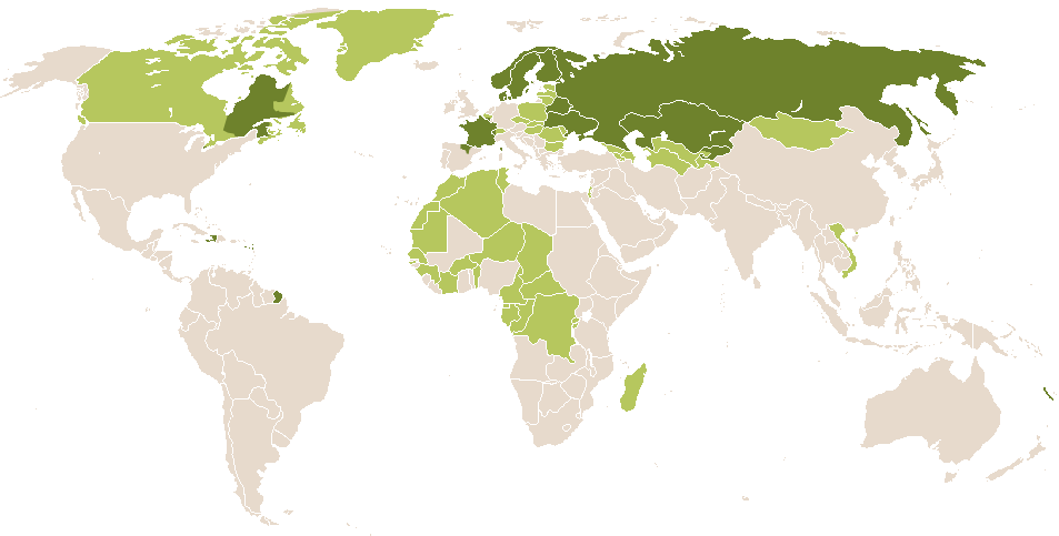 world popularity of Emili