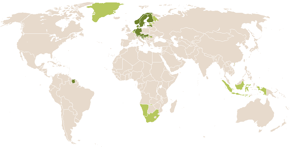 world popularity of Franciska