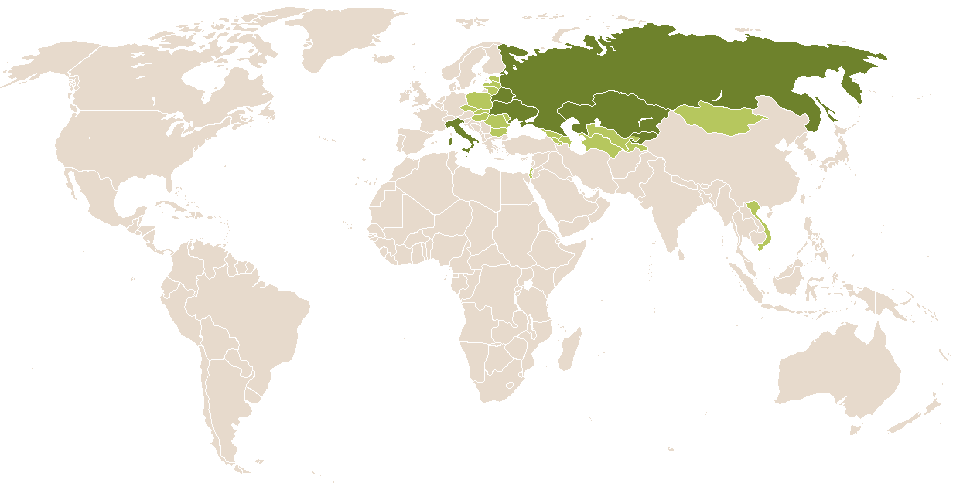 world popularity of Irida