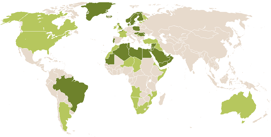 world popularity of Efraim