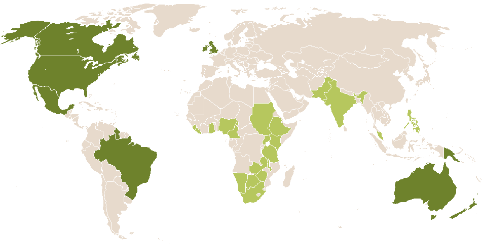 world popularity of Gladson
