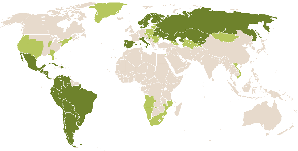 world popularity of Rufina