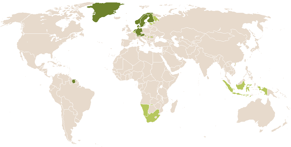 world popularity of Frederik