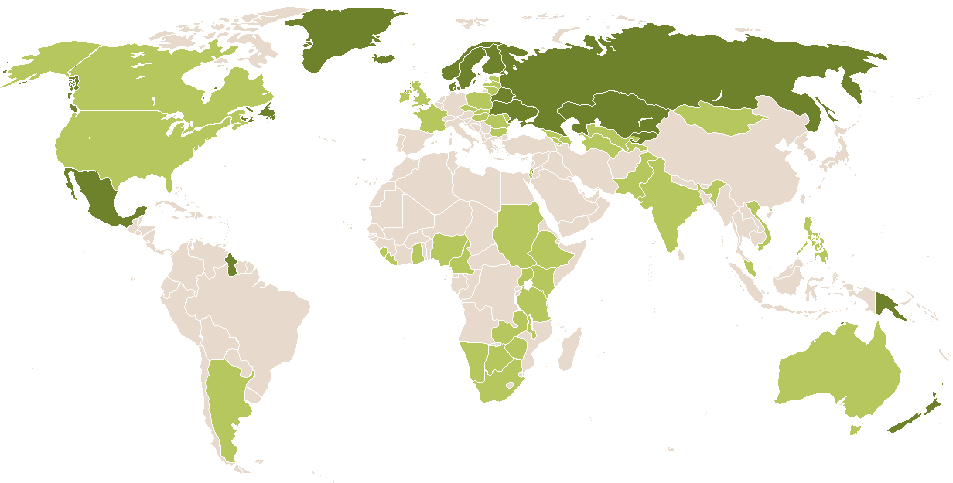 world popularity of Amos