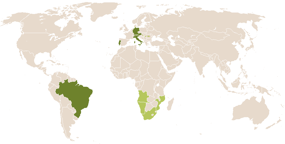 world popularity of Germana