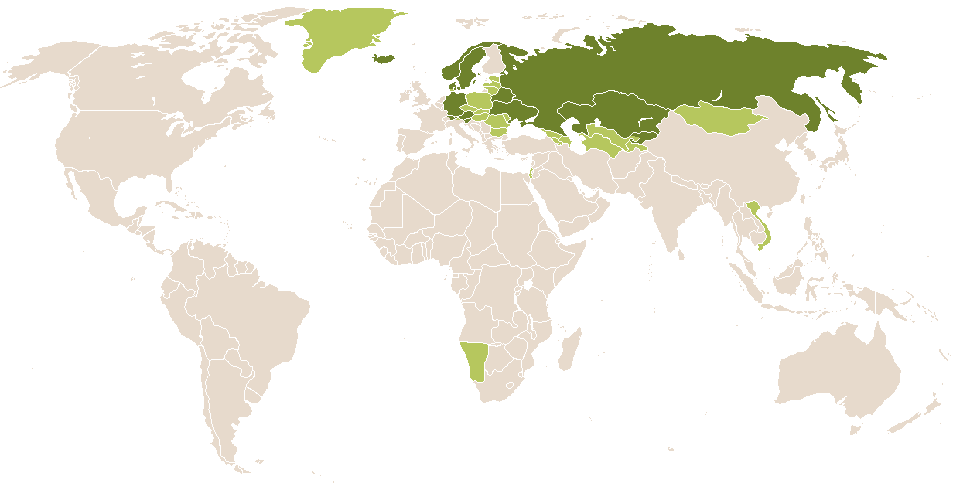 world popularity of Agna