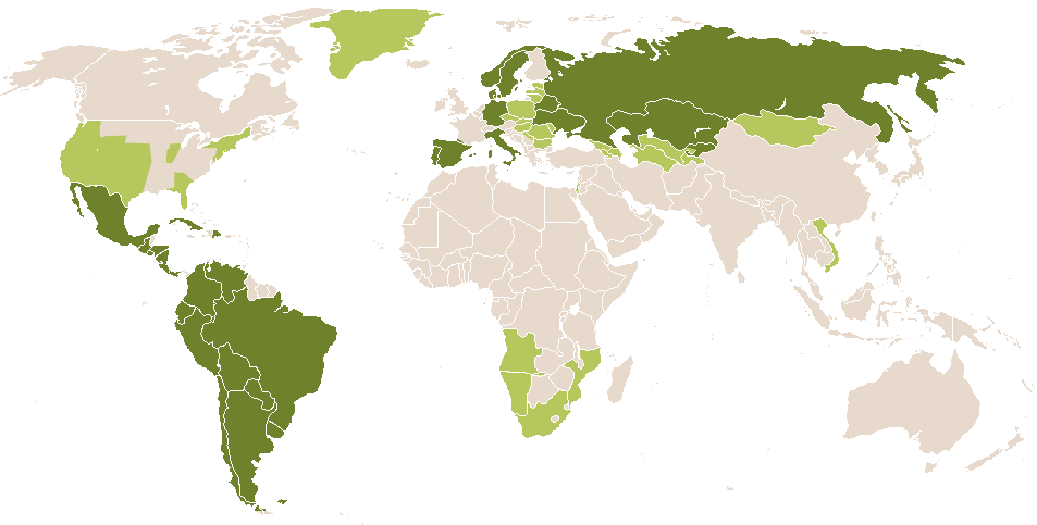 world popularity of Adelaida