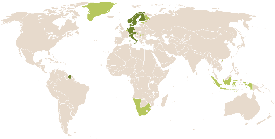 world popularity of Ottilia