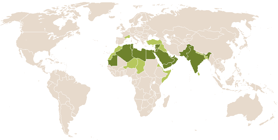world popularity of Shareek