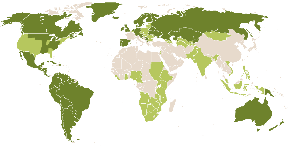 world popularity of Vera