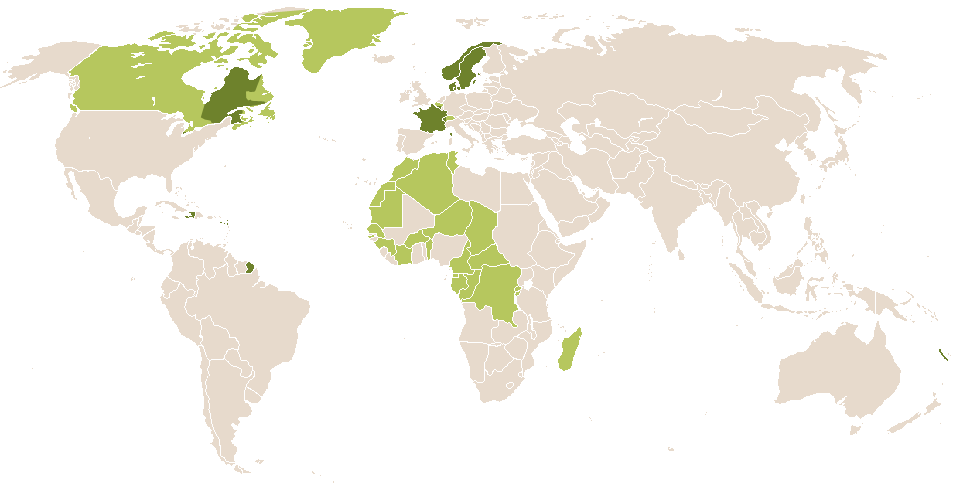 world popularity of Angélique