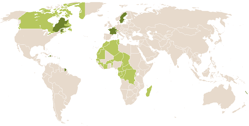 world popularity of Aurore