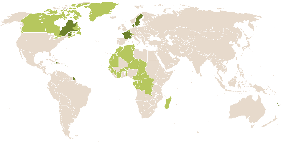 world popularity of Ninon