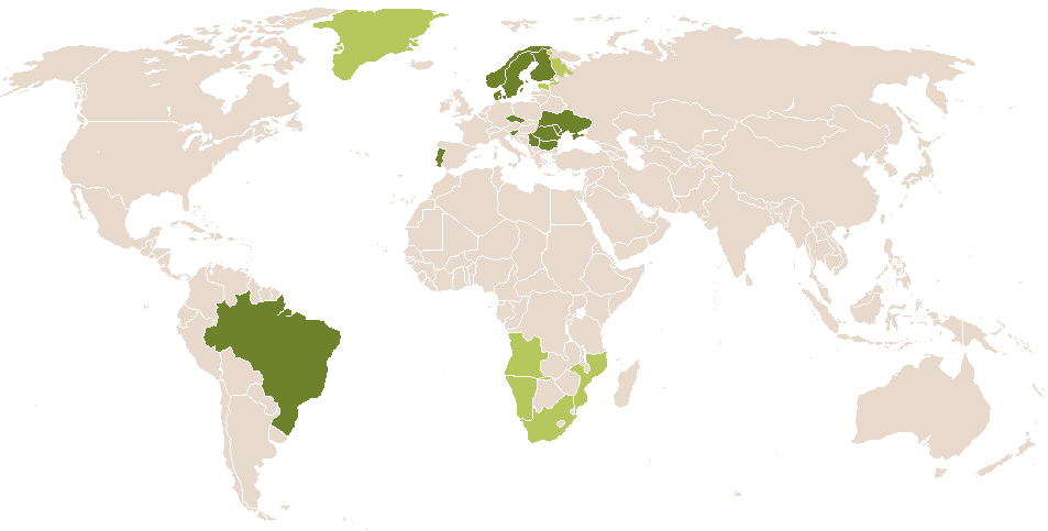 world popularity of Tereza