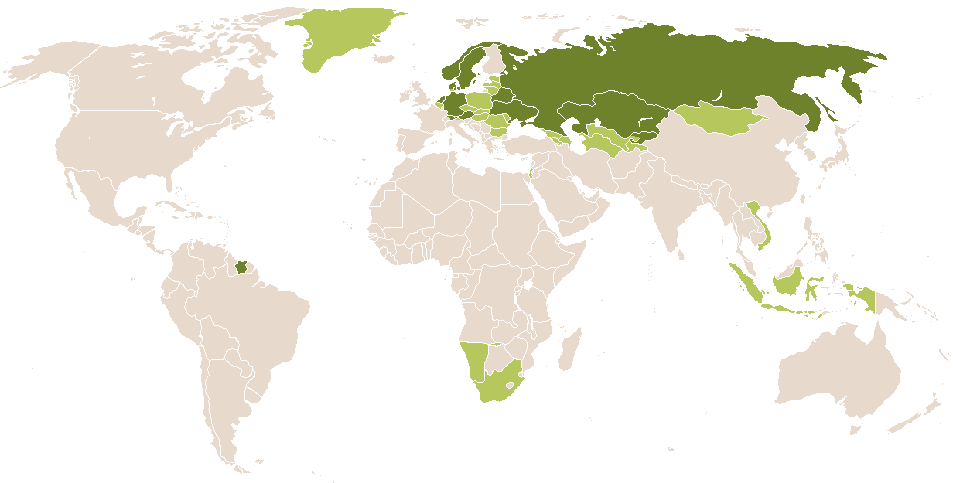 world popularity of Isaak