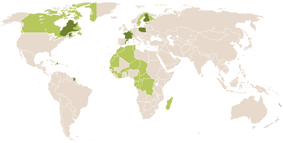 world popularity of Maur