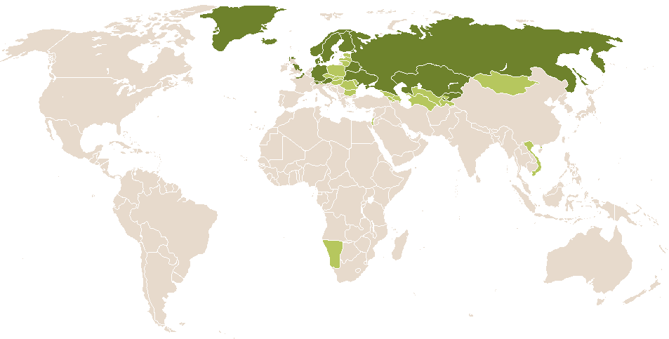 world popularity of Inga
