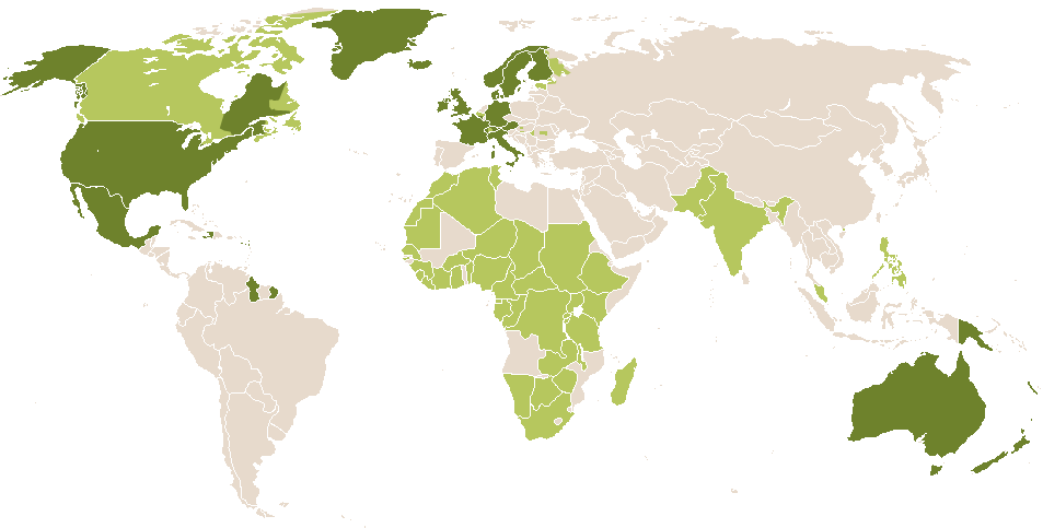 world popularity of Christian