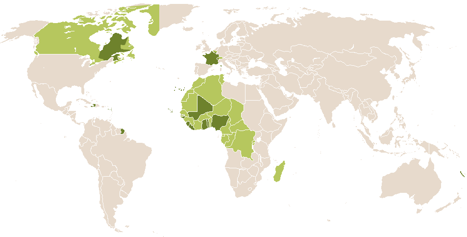 world popularity of Maurielle