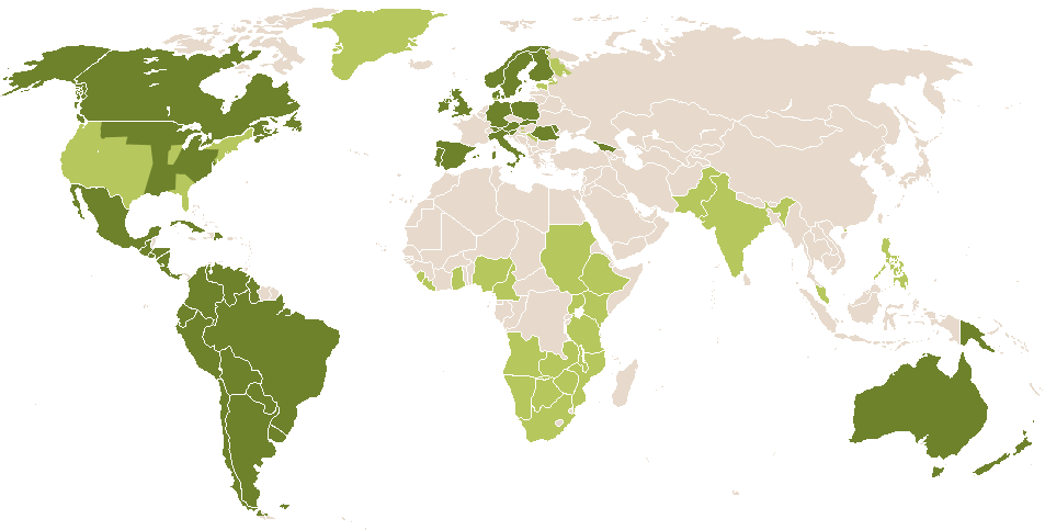 world popularity of Tatiana