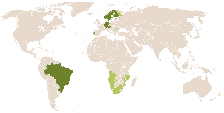 world popularity of Madalena