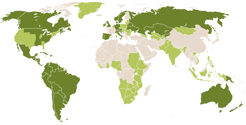 world popularity of Ida